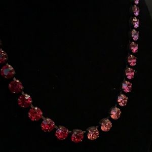 Gemstone necklace. Pink ombré